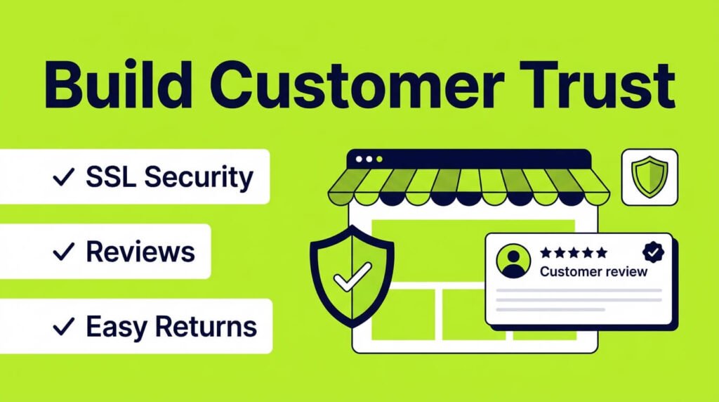 Strong trust signals increase customer confidence purchases and repeat online business.