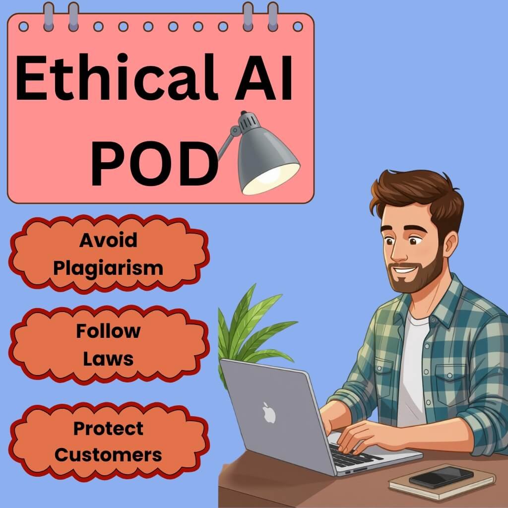 follow legal and ethical guidelines in ai print on demand business