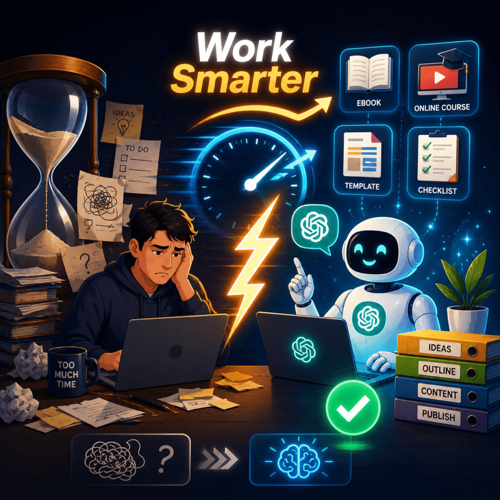 AI saves time and accelerates digital product creation.