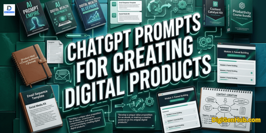 ChatGPT prompts for creating digital products feature image