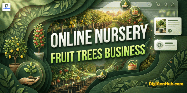 Online nursery fruit trees business feature image