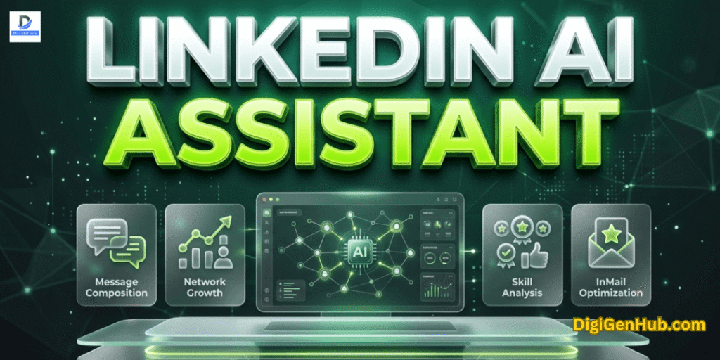 LinkedIn AI assistant green tech feature image