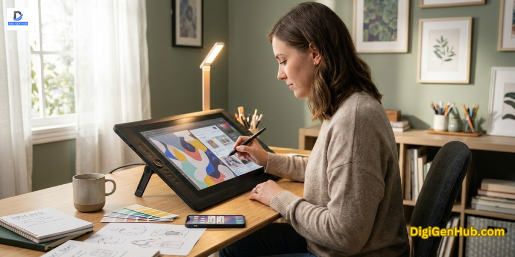sell digital art online creative income artist workspace ecommerce design