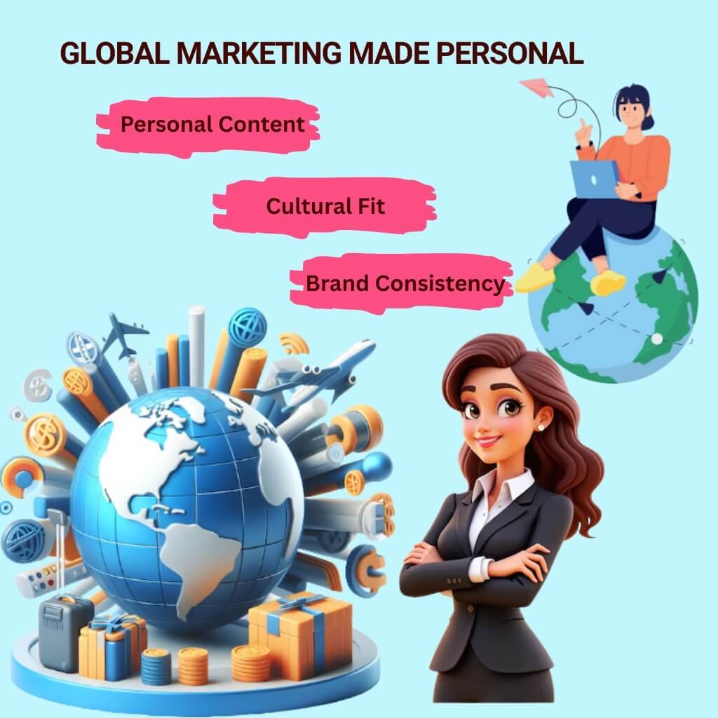 Marketing team localizing global campaign content to fit diverse cultural audiences