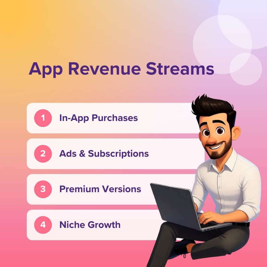 how modern apps earn through ads purchases and subscriptions