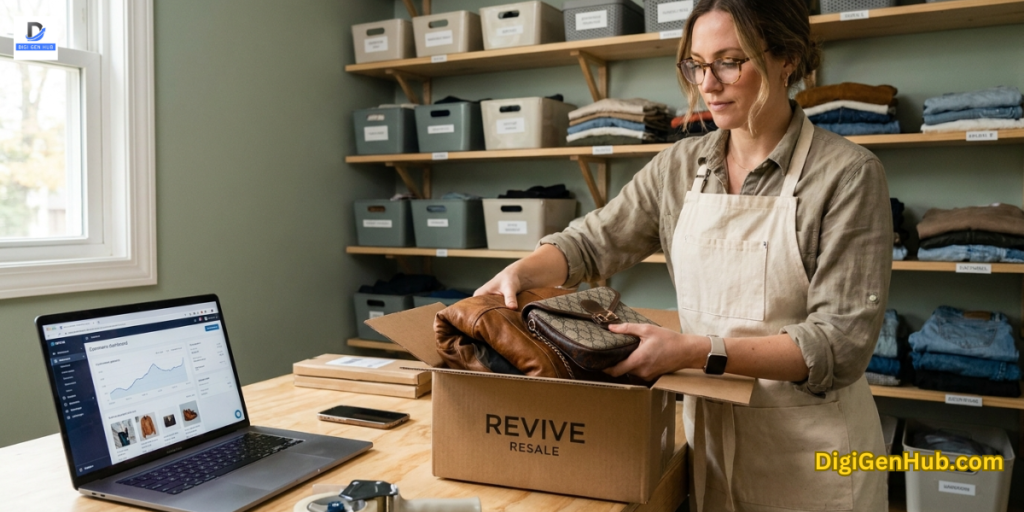 online consignment shop e-commerce business packing inventory resale strategy