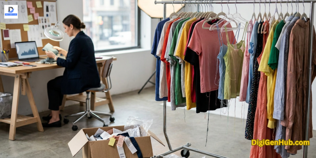fast fashion industry sustainability clothing overproduction fashion business concept