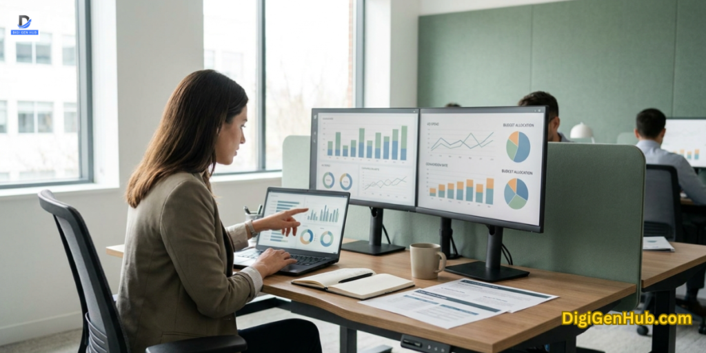 AI PPC management advertising optimization digital marketing cost control workspace