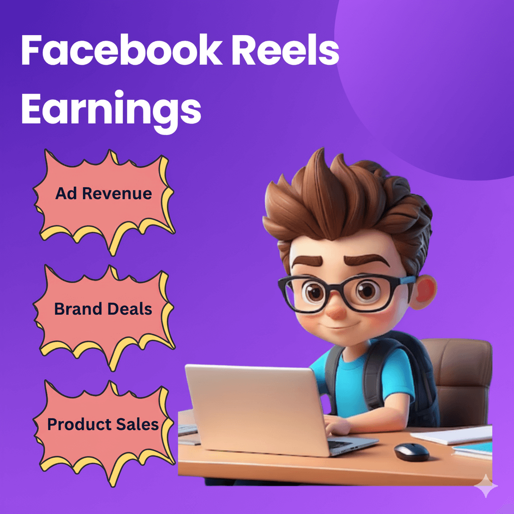 Facebook Reels earnings opportunities with ad revenue, brand deals, and product sales
