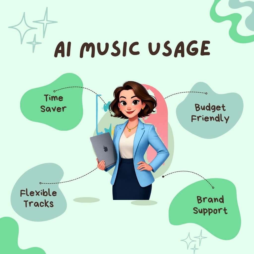 Creators use AI music tools for faster production.