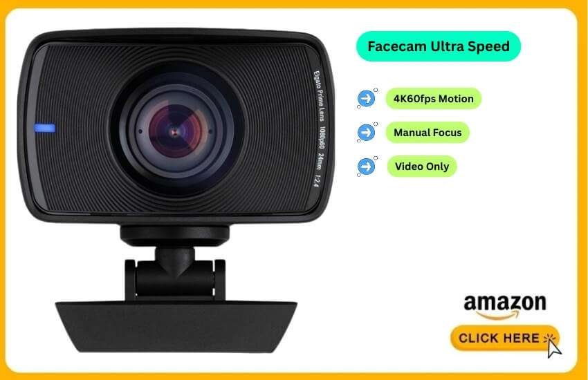 Elgato Facecam Pro delivers ultra-smooth 4K60fps video.