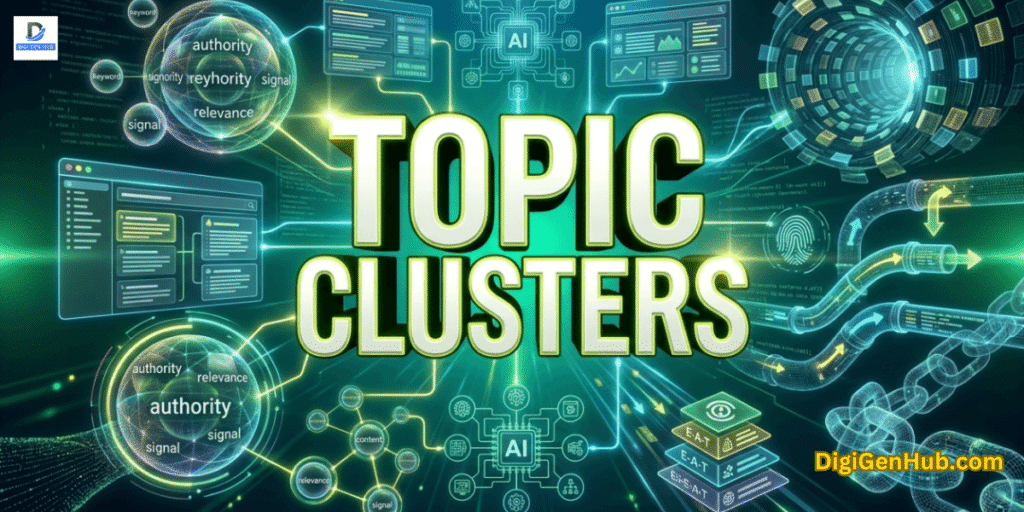 Topic clusters SEO and AEO feature image