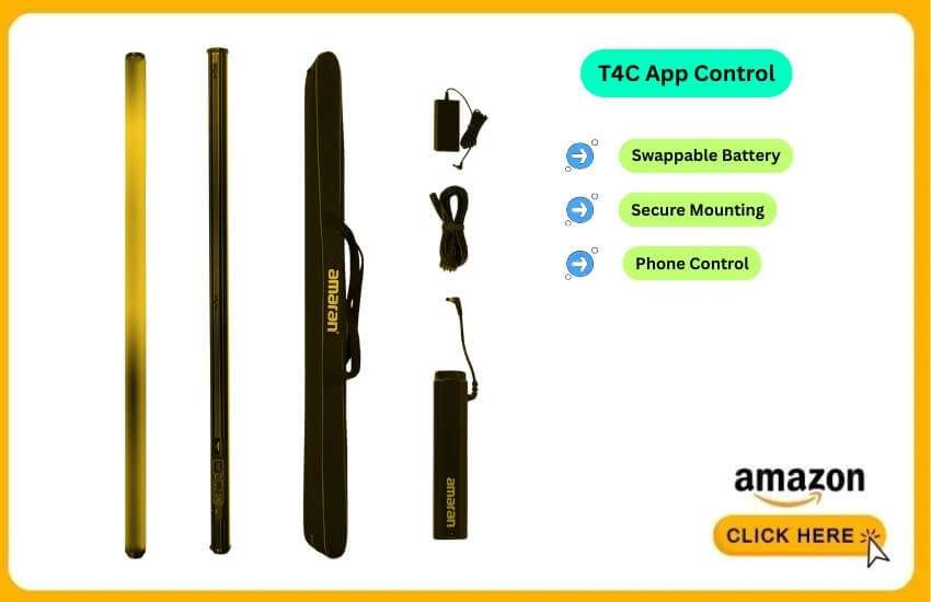 Amaran T4C offers powerful lighting with easy phone control.