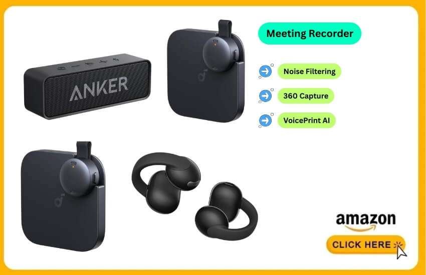 Anker Soundcore captures clear multi-speaker audio with intelligent filtering.