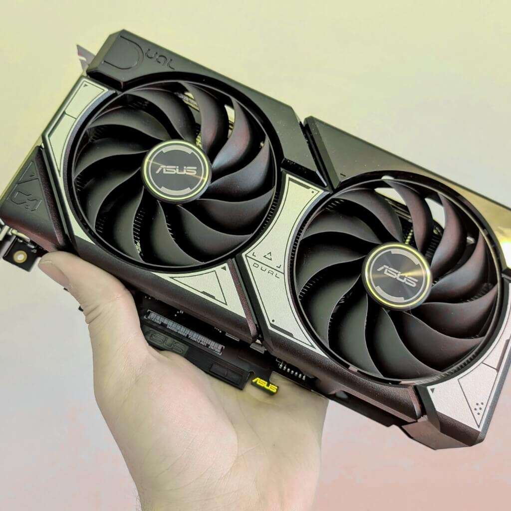ASUS Dual GeForce RTX 5060 8GB graphics card with dual fan cooling design