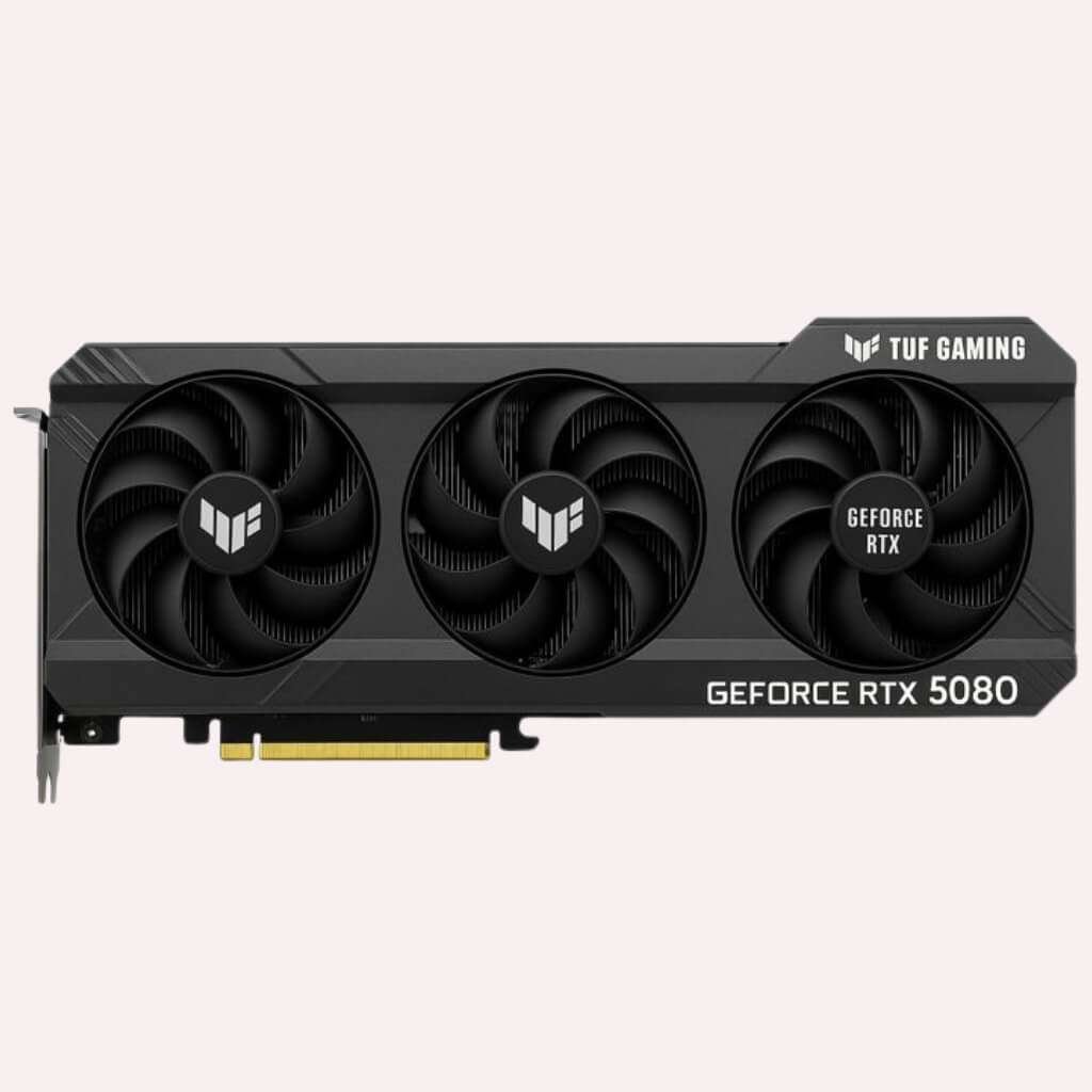 ASUS TUF Gaming RTX 5080 with durable triple-fan cooling