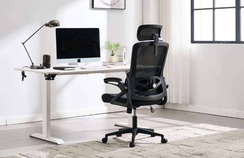 Fizzin 400lbs heavy duty ergonomic office chair with wide seat and lumbar support for big and tall users.