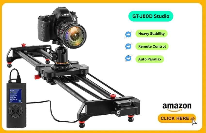 GVM GT-J80D provides stable motorized sliding for studios.