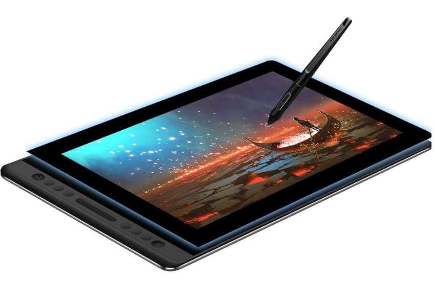 Huion Kamvas Pro 16 V2 graphics drawing tablet with screen.
