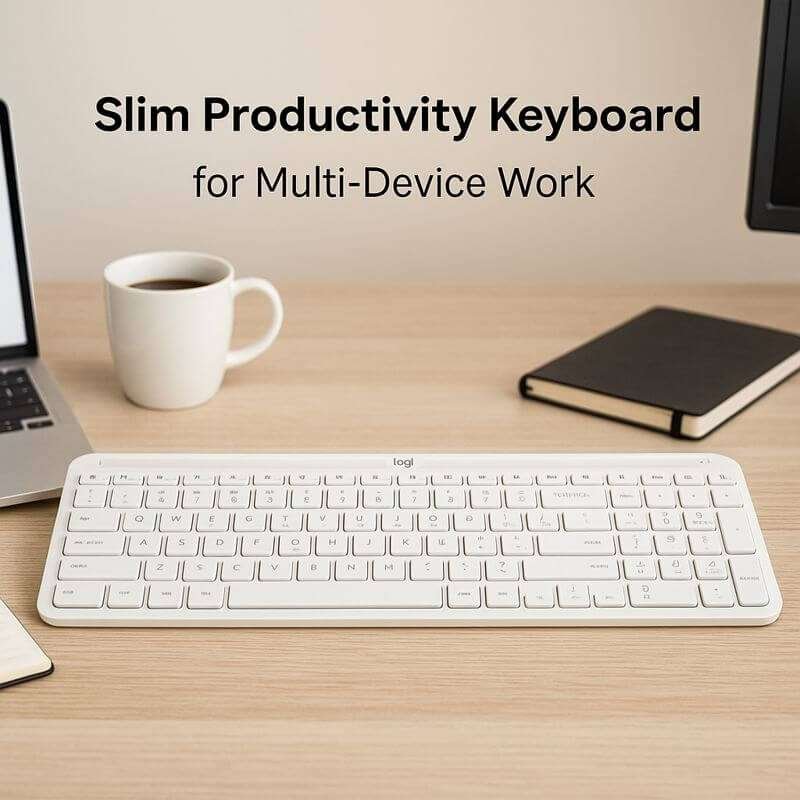 Logitech Signature Slim K950 wireless keyboard for productivity and multi-device typing
