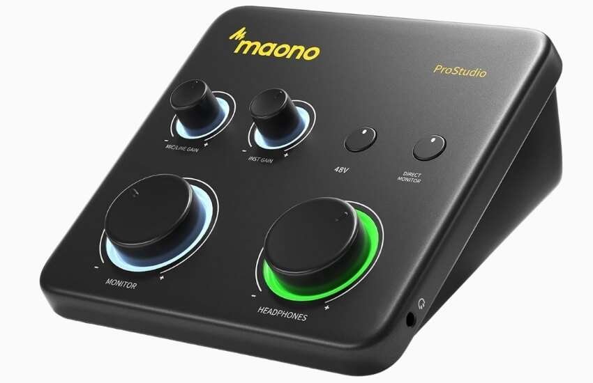 MAONO PS22 Lite USB audio interface for streaming and recording.