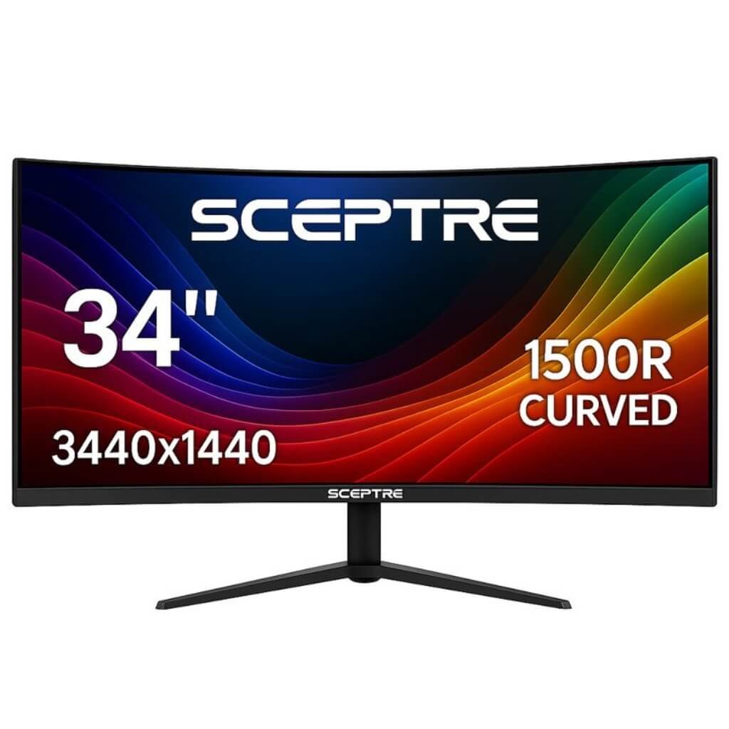 Sceptre 34 inch curved ultrawide monitor for work and gaming