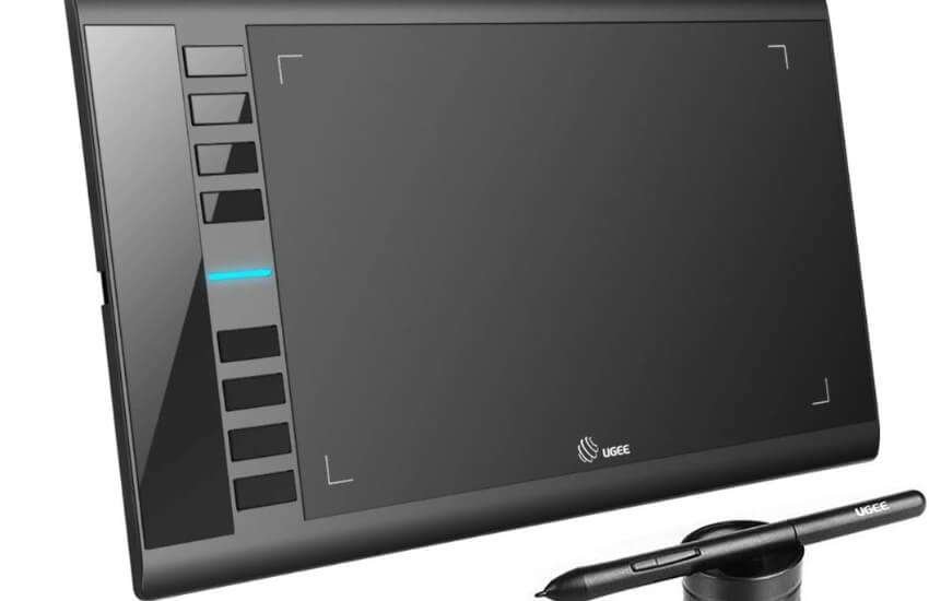 UGEE M708 V2 graphics drawing tablet with large active area.
