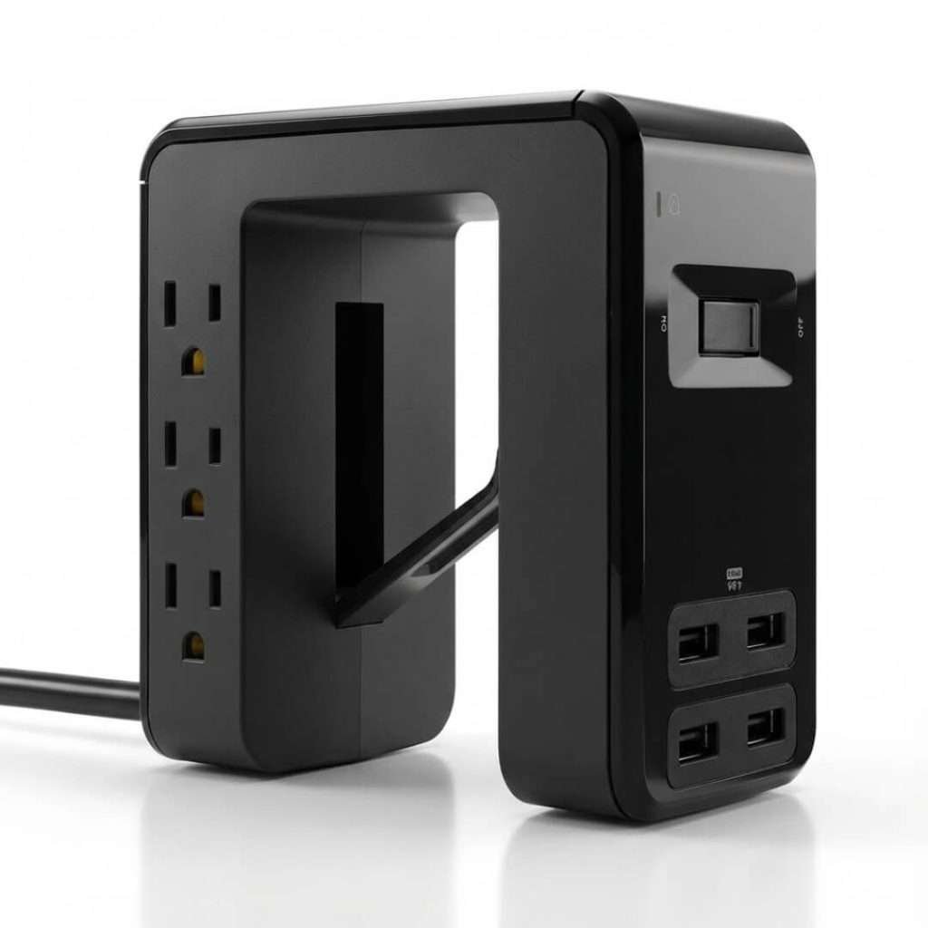 APC Performance SurgeArrest 12-outlet power strip P12U2 with 2 USB charging ports for protecting home office electronics.