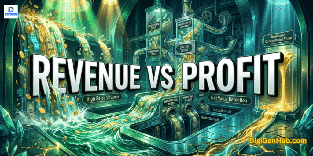 Difference between revenue and profit feature image