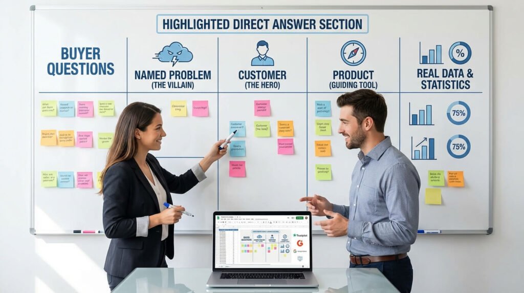 Framework for building a customer centered sales story with data