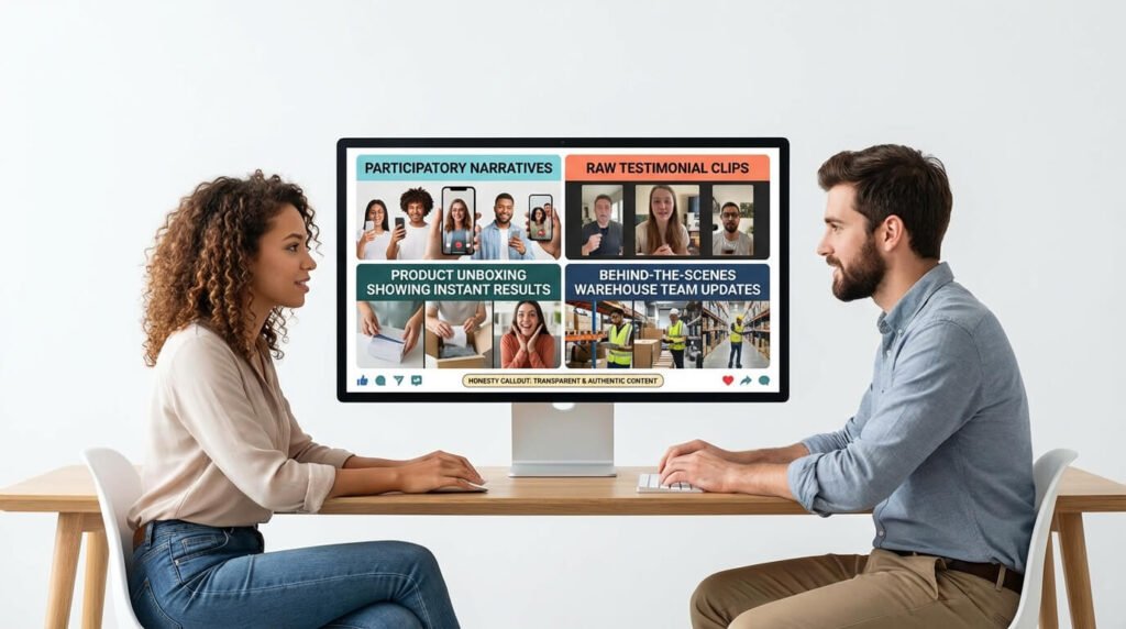 Different storytelling strategies for marketers including testimonials and brand narratives