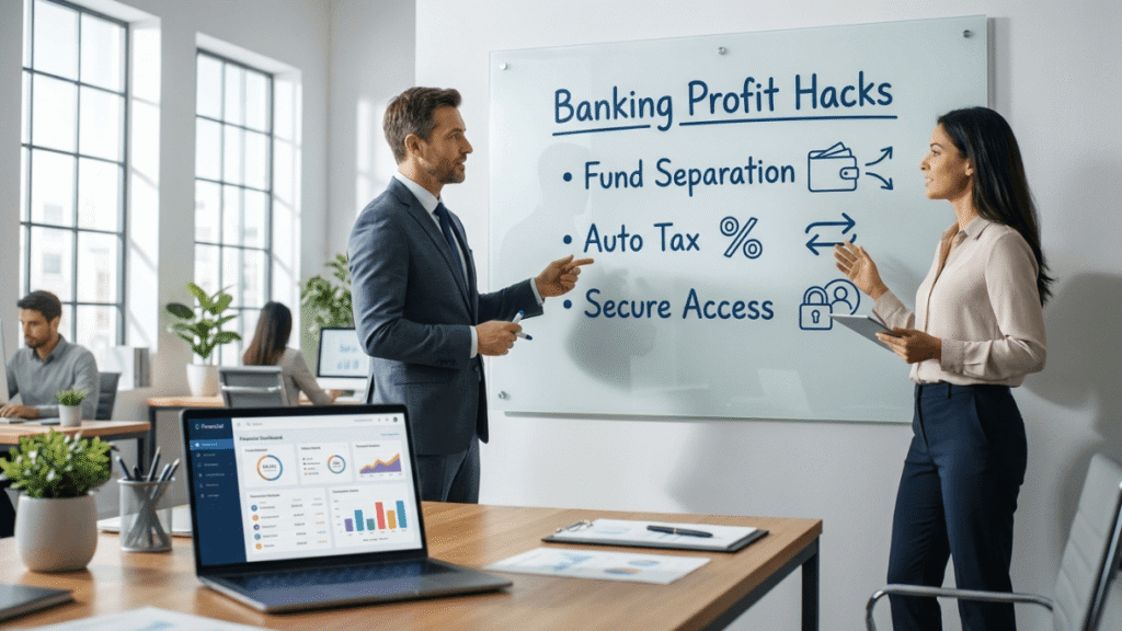banking profit hacks fund separation auto tax secure access business banking strategies