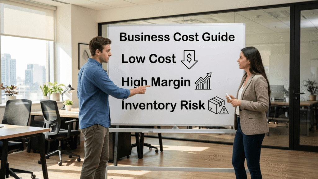 business cost guide low cost high margin inventory risk online business models