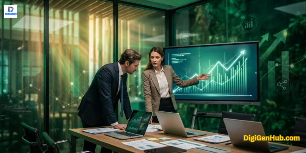 business growth strategies entrepreneurs teamwork green cinematic office