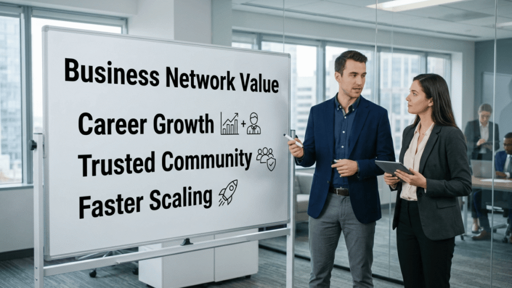 business network value career growth trusted community faster scaling women business
