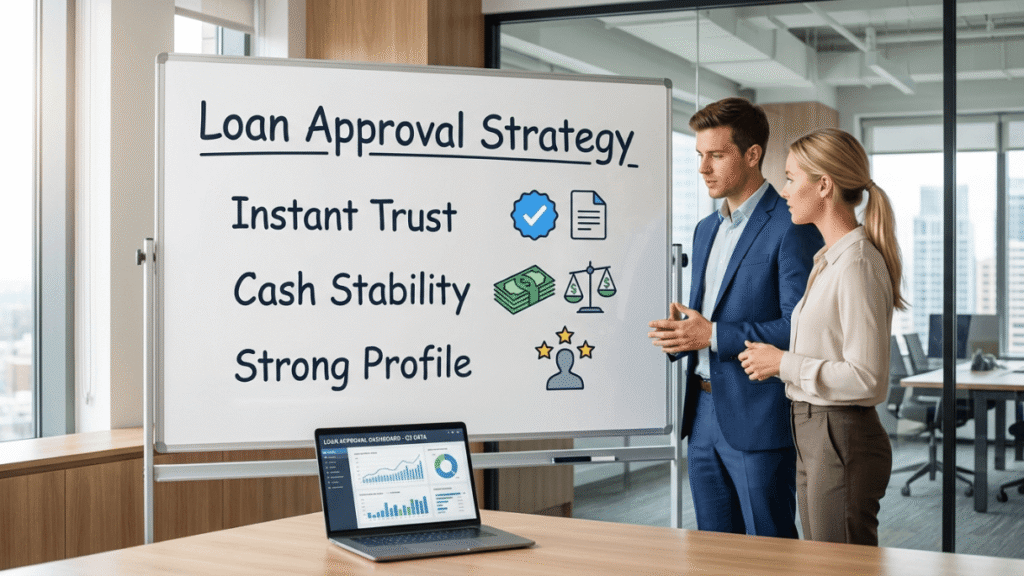 loan approval strategy instant trust cash stability strong profile business loan tips
