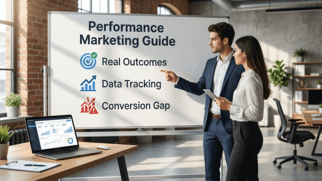 performance marketing guide real outcomes data tracking conversion gap analytics