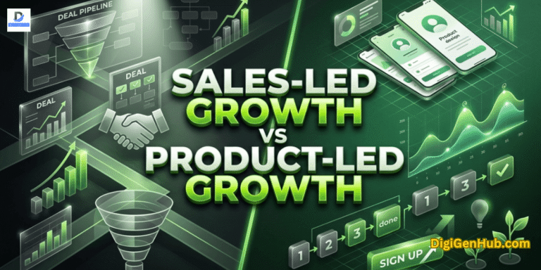 Sales-led growth vs product-led growth feature image