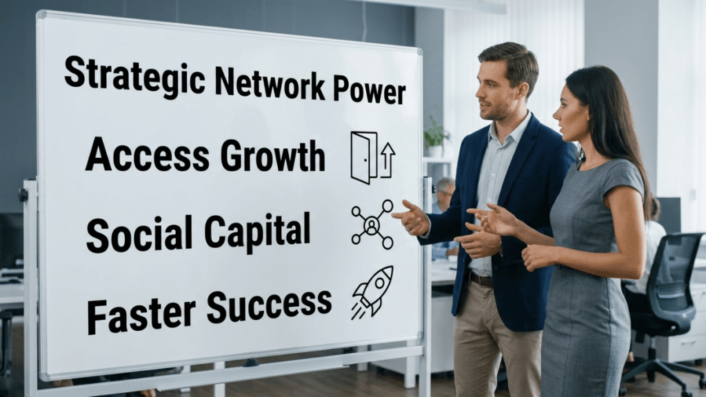 strategic network power access growth social capital faster success women business