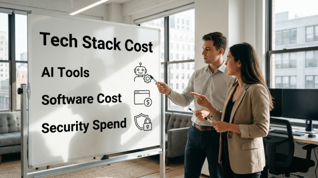 tech stack cost ai tools software cost security spend business tools