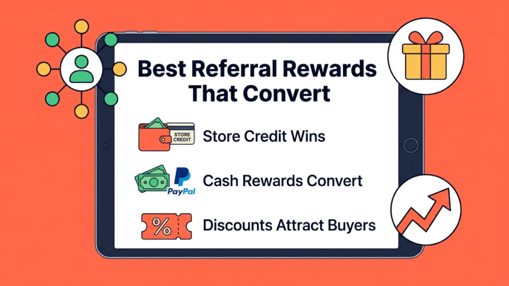 Store credit, cash rewards, and discounts increasing referral participation and customer conversion rates.