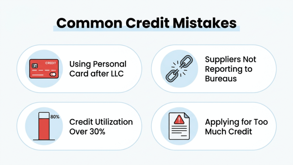 Common credit mistakes ecommerce sellers make that hurt business growth and supplier trust.
