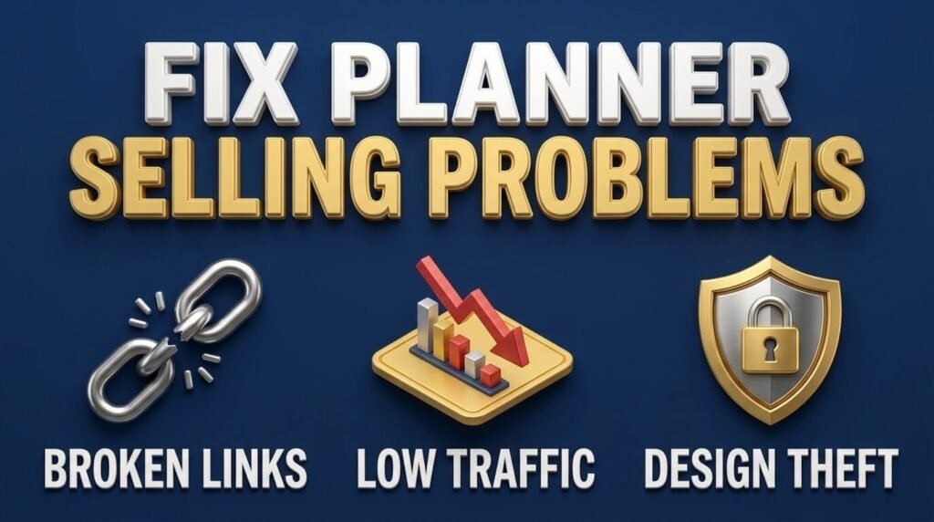 Planner infographic showing links, traffic, and design protection issues.