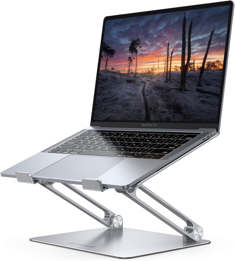 tounee telescopic laptop stand with adjustable height for ergonomic workspace