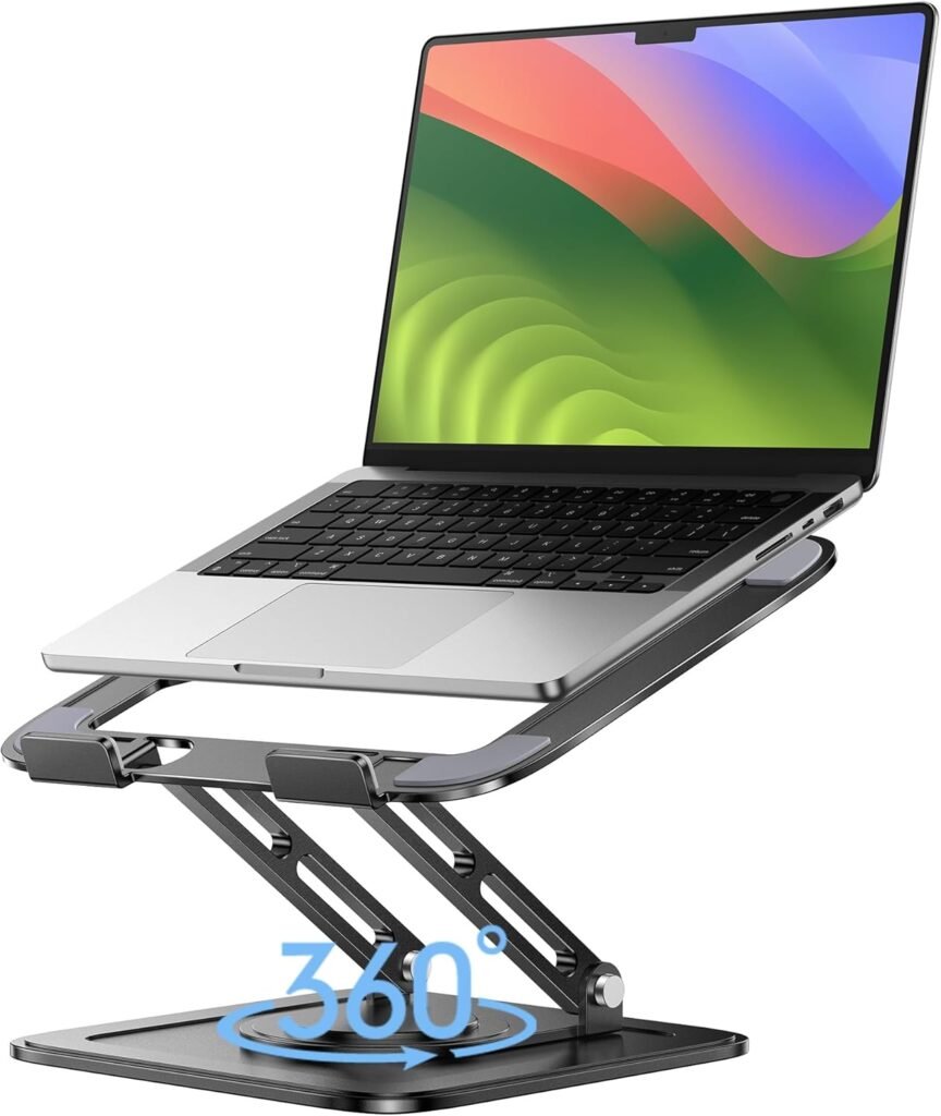 LOXP adjustable laptop stand provides ergonomic support for comfortable laptop use