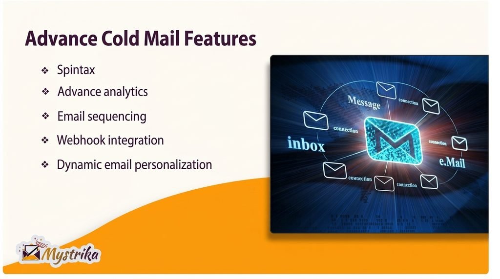 Mystrika agency outreach platform displaying multi-language email warmup pool.