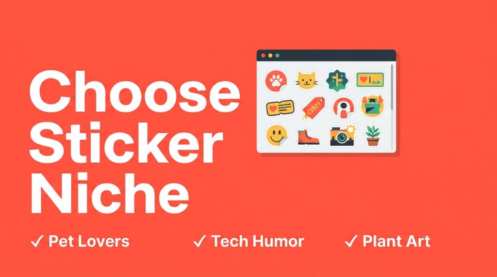 Choose profitable sticker niche for consistent online sales and brand growth.