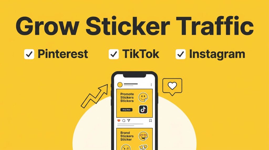Drive sticker shop traffic using Pinterest TikTok Instagram for consistent sales.