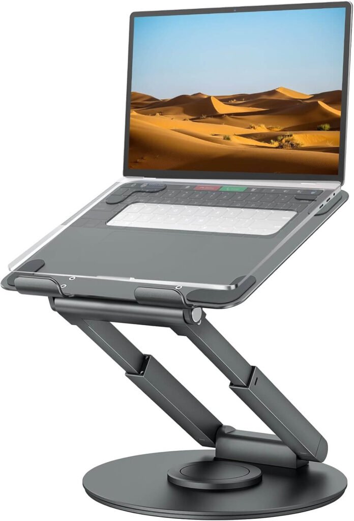 tounee telescopic laptop stand with adjustable height for ergonomic workspace