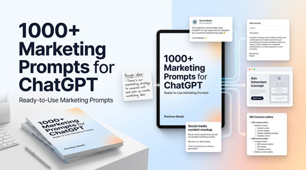 1000+ marketing prompts guide for faster ChatGPT content creation